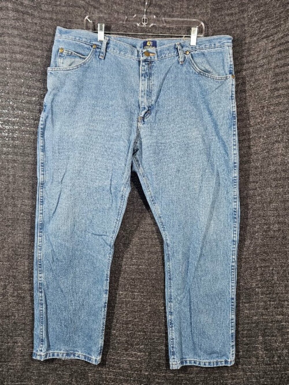 Mens Wrangler Light Wash Work Jeans 47MWZ Straight Leg Classic 40X30